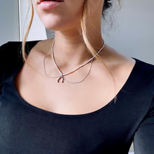 Load image into Gallery viewer, WISHBONE PEARL NECKLACE
