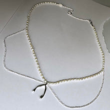 Load image into Gallery viewer, WISHBONE PEARL NECKLACE
