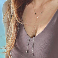 Load image into Gallery viewer, LARIAT + JEWELS NECKLACE
